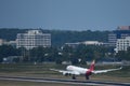 Iberia Airlines Airplane landing at Dulles International Airport in Washington DC