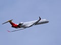 Madrid, EspaÃÂ±a; March 7, 2020: Iberia airplane taking off from Barajas