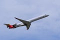 Madrid, EspaÃÂ±a; March 7, 2020: Iberia airplane taking off from Barajas