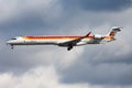 Iberia Regional Air Nostrum Bombardier CRJ-1000 EC-LPN passenger plane landing at Frankfurt airport