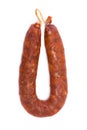 Iberian chorizo isolated on white Royalty Free Stock Photo