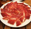 Iberian ham dish Royalty Free Stock Photo