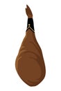 Iberian ham illustration Royalty Free Stock Photo