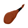 Iberian ham illustration Royalty Free Stock Photo