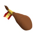 Iberian ham illustration Royalty Free Stock Photo