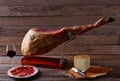 Iberian ham pata negra from Spain Royalty Free Stock Photo