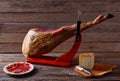 Iberian ham pata negra from Spain Royalty Free Stock Photo