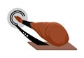 Iberian ham in table illustration Royalty Free Stock Photo