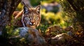 Iberian lynx in its habitat.