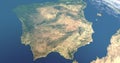 Iberian Peninsula in Earth Planet