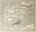 Iberian Peninsula map at 13th Century