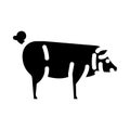 iberico pig breed glyph icon vector illustration