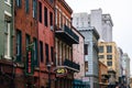 Iberville Street, in the French Quarter, in New Orleans, Louisiana Royalty Free Stock Photo