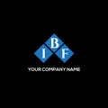 IBF letter logo design on BLACK background. IBF creative initials letter logo concept. IBF letter design Royalty Free Stock Photo