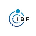 IBF letter technology logo design on white background. IBF creative initials letter IT logo concept. IBF letter design