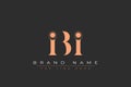 IBI abstract letter logo design Royalty Free Stock Photo