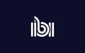 IBI Creative Unique Modern Letter Logo Design Royalty Free Stock Photo