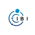 IBI letter technology logo design on white background. IBI creative initials letter IT logo concept. IBI letter design Royalty Free Stock Photo