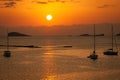 Ibiza Beautiful sunset in Cala Conta, Ibiza,near San Antonio Royalty Free Stock Photo