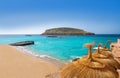 Ibiza Cala Comte conta beach Balearics Royalty Free Stock Photo