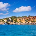 Ibiza Cala dHort d Hort view from boat in Balearic Royalty Free Stock Photo