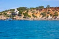 Ibiza Cala dHort d Hort view from boat in Balearic Royalty Free Stock Photo