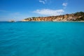 Ibiza Cala dHort d Hort view from boat in Balearic Royalty Free Stock Photo