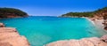 Ibiza cala Salada and Saladeta in san Antonio Abad Royalty Free Stock Photo