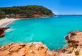 Ibiza cala Salada in san Antonio Abad at Balearic Royalty Free Stock Photo