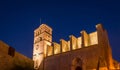 Ibiza Cathedral at night Royalty Free Stock Photo