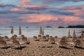 Ibiza coast during sunset. Spain Royalty Free Stock Photo