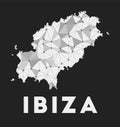 Ibiza - communication network map of island.