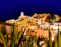 Ibiza Dalt Vila downtown in night lights