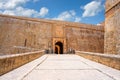 Ibiza door to Dalt Vila of Portal ses Taules Royalty Free Stock Photo