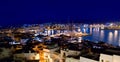 Ibiza downtown eivissa high angle night view Royalty Free Stock Photo