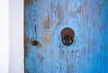 Ibiza Eivissa downtown Dalt Vila blue door Royalty Free Stock Photo