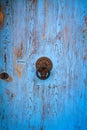 Ibiza Eivissa downtown Dalt Vila blue door Royalty Free Stock Photo