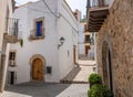 Ibiza Eivissa downtown Dalt Vila facades Royalty Free Stock Photo