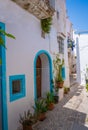 Ibiza Eivissa downtown Dalt Vila facades Royalty Free Stock Photo