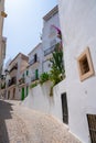Ibiza Eivissa downtown Dalt Vila facades Royalty Free Stock Photo