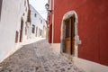 Ibiza Eivissa downtown Dalt Vila facades Royalty Free Stock Photo