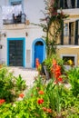 Ibiza Eivissa downtown Dalt Vila facades Royalty Free Stock Photo