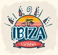 Ibiza Espana, Ibiza Spain spanish text