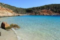 Ibiza, Formentera, Majorca and Menorca beaches nudism and naturism in freedom Royalty Free Stock Photo