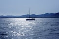 Ibiza mediterranean island blue seascape Royalty Free Stock Photo