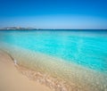 Ibiza Playa d En Bossa beach in Balearic Islands Royalty Free Stock Photo