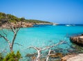 Ibiza Portinatx Arenal Petit beach in Balearics Royalty Free Stock Photo