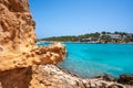 Ibiza Portinatx Arenal Petit beach in Balearics Royalty Free Stock Photo