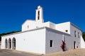 Ibiza Sant Mateu d Albarca San Mateo white church Royalty Free Stock Photo