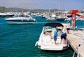 Cepsa Floating fuel station in Ibiza Royalty Free Stock Photo